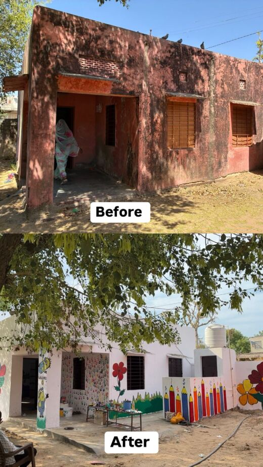 before and after our work